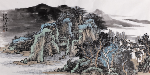 门外平湖新雨过