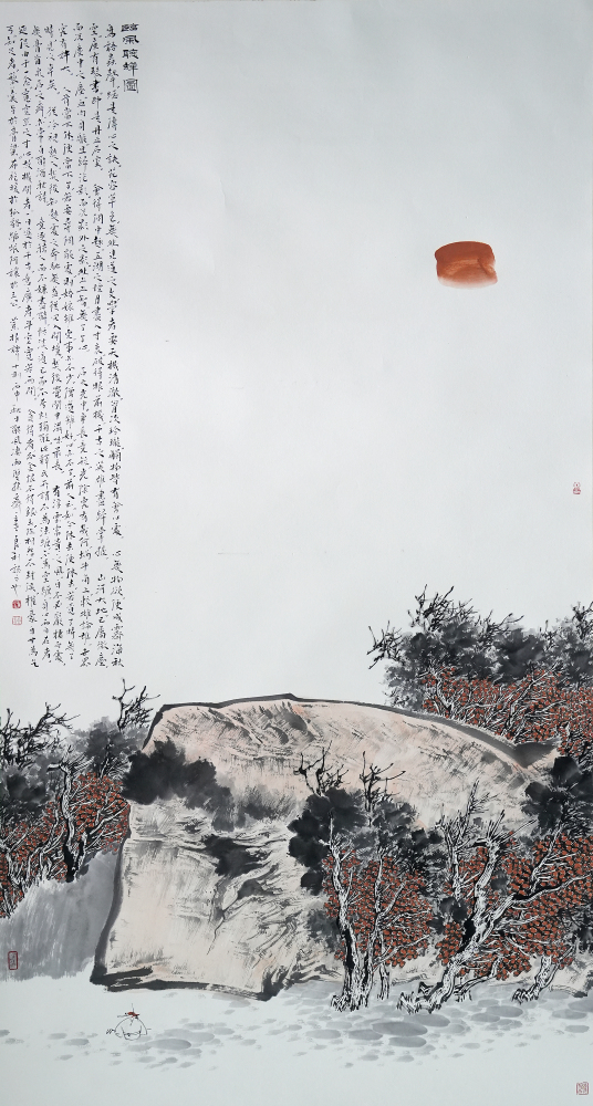 临风听蝉图