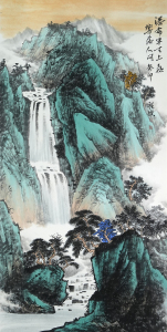 瀑布风去上飞响落人间