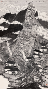 闲亭抱云墨引青玉图