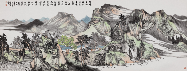 径暖草如积山晴花更繁