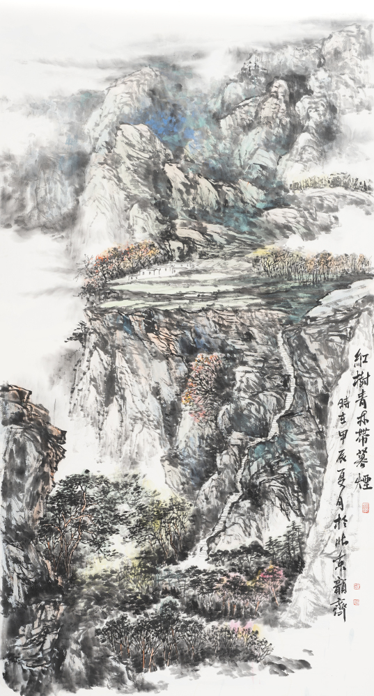 红树青林带暮烟