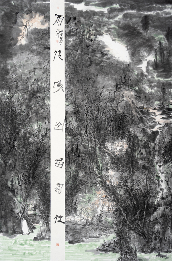 雨后溪山留云住