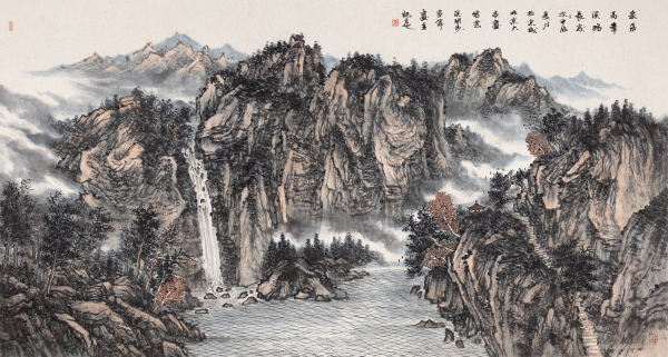 泉落高峰溪路长