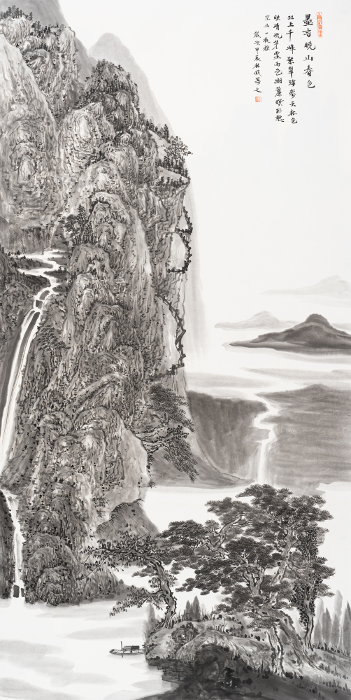 墨言晓山春色