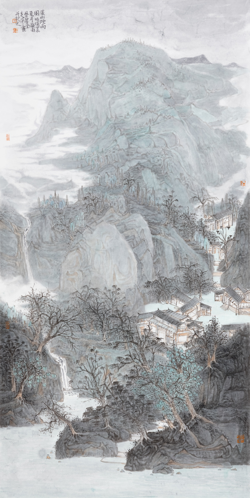溪山烟雨图