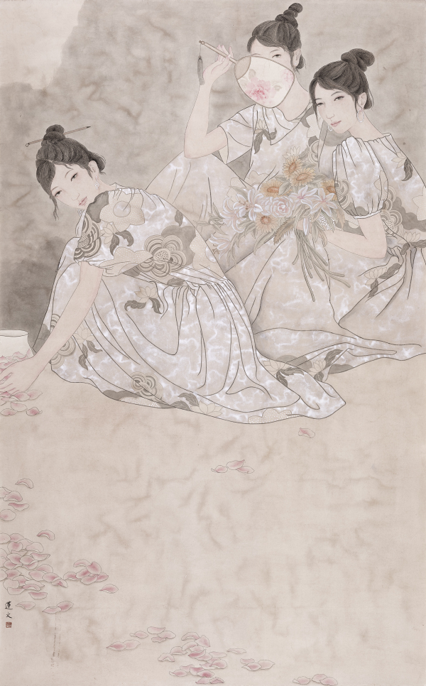 蝶衣惜兮落花香