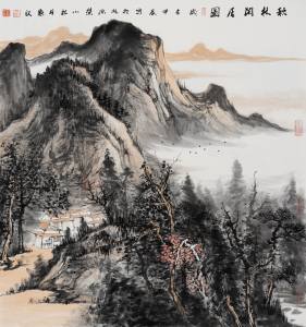秋村闲居图