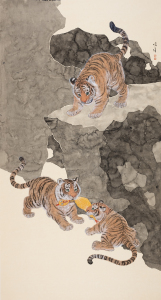 萌虎嬉戏