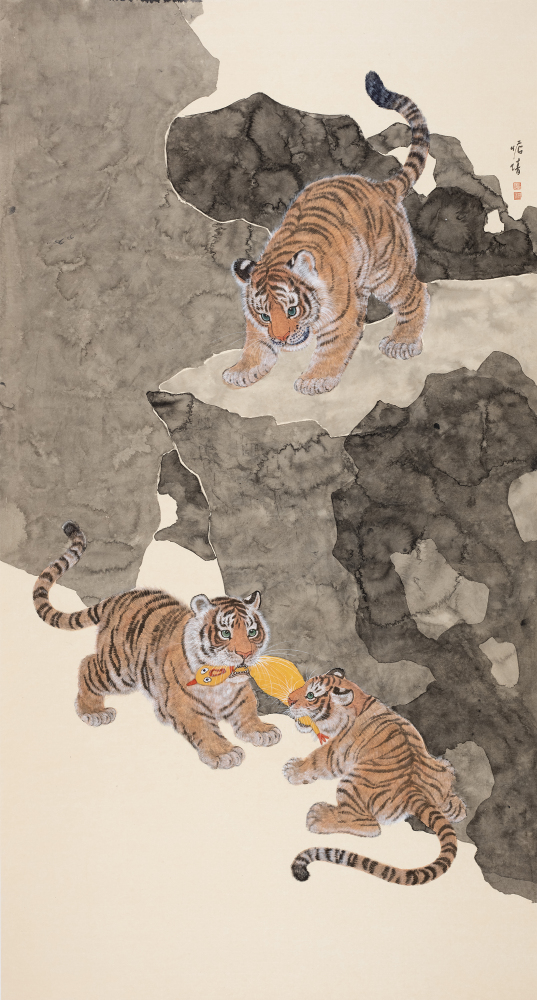萌虎嬉戏