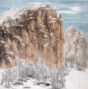 高原浴雪