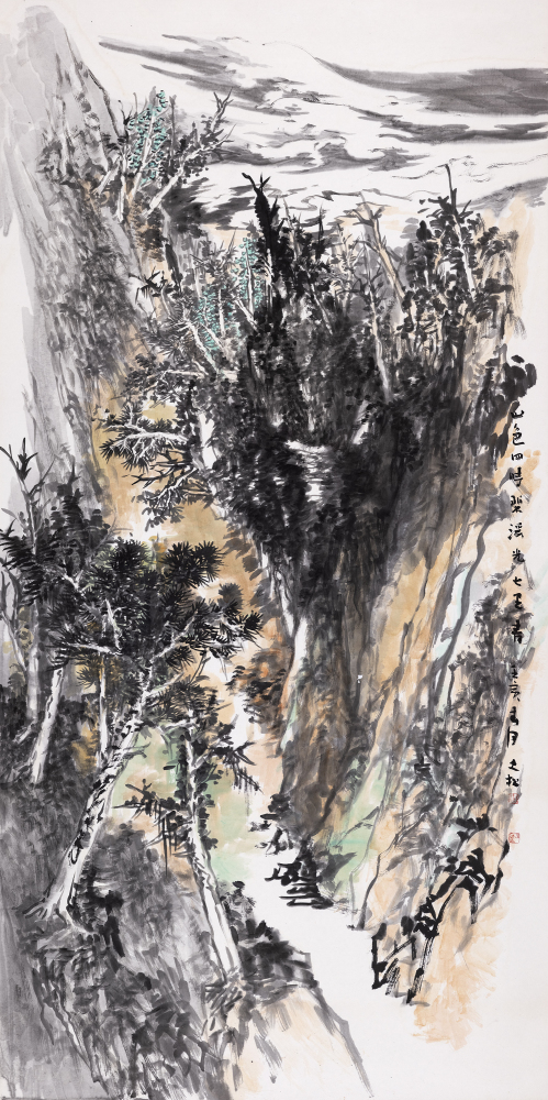 山色四时碧 溪光七里青