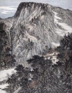 幽泉叠翠伴山村