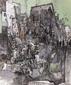 满目碧空横翠峨