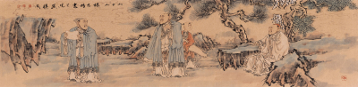山中人读古时书
