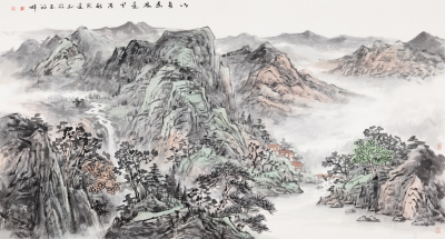 山泉幽林远