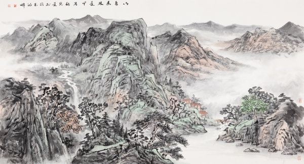 山泉幽林远
