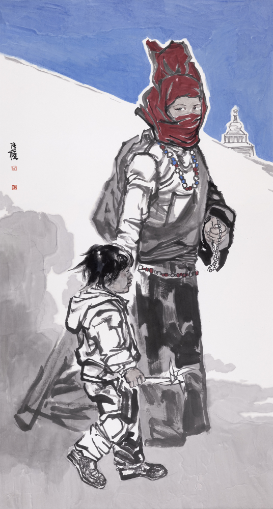 远处的白塔