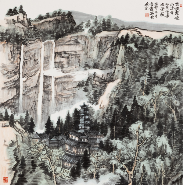 云横翠壁出清音知有僧居在苍薇