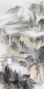 青山泉韵图