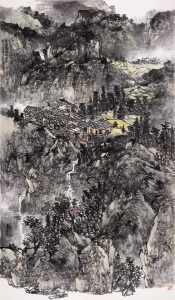 翠微影里晓云平