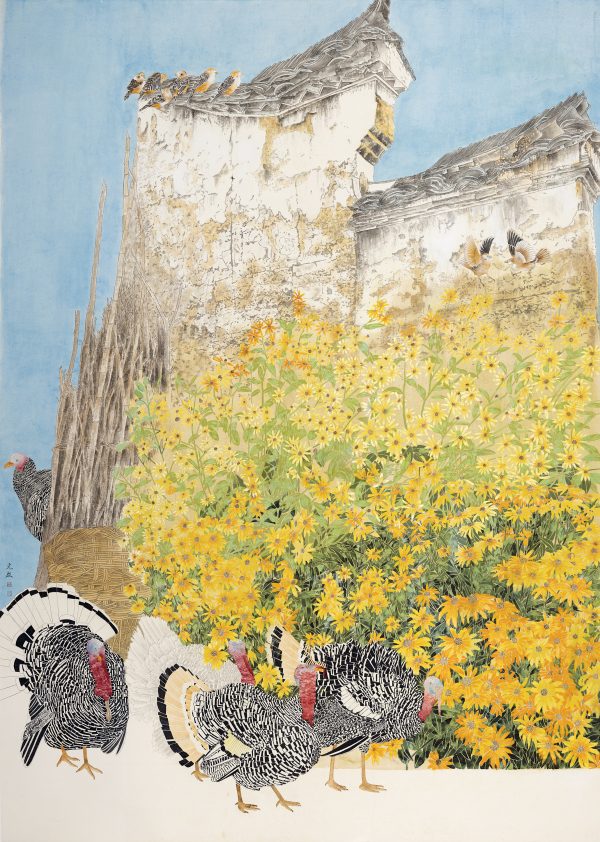 满园花菊郁金黄