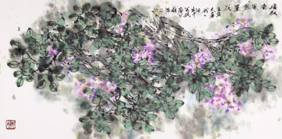 唤取南风写崖花