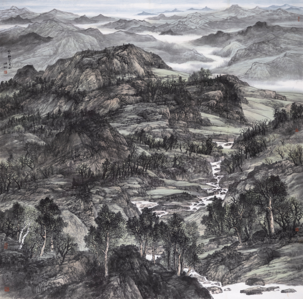 风吹绿染大青山