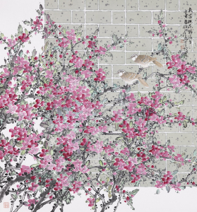 夹岸桃花锦浪生