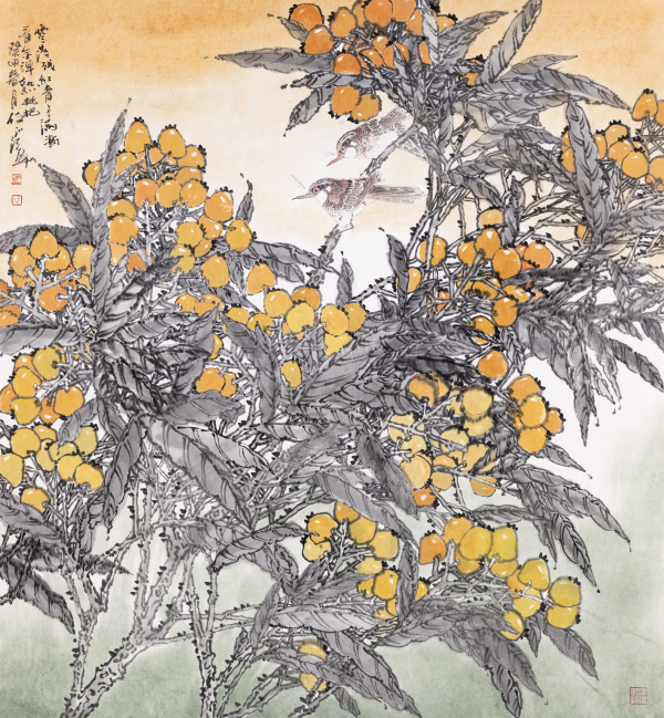 零落残红青子满