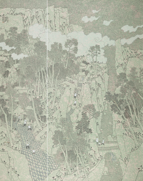 白云入碧山