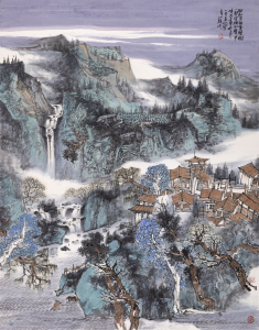 谁知泉挂峰头树