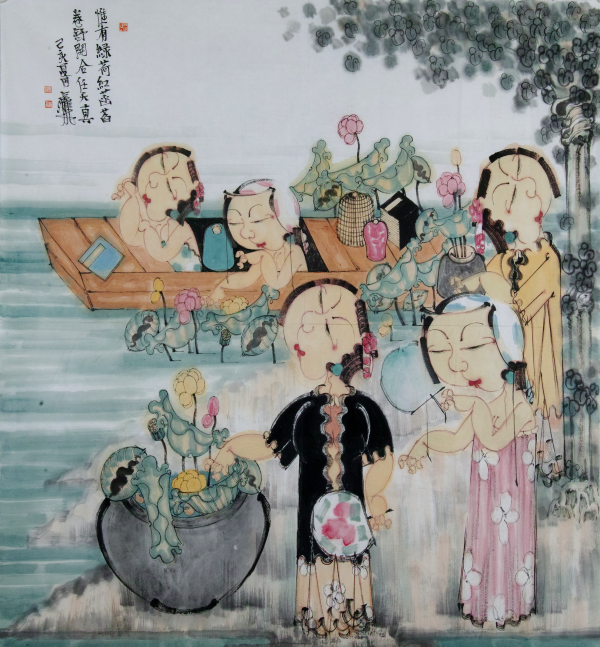 惟有绿荷红菡萏