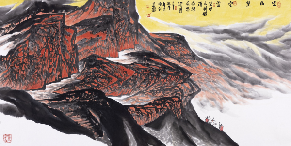 空山望云图