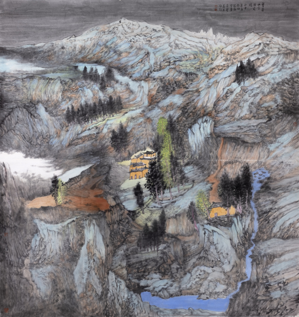 翠染山峦出奇境