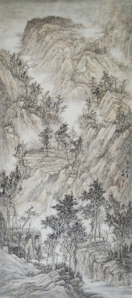天寒远山净