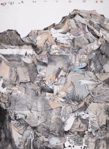 寄情家山入彩墨