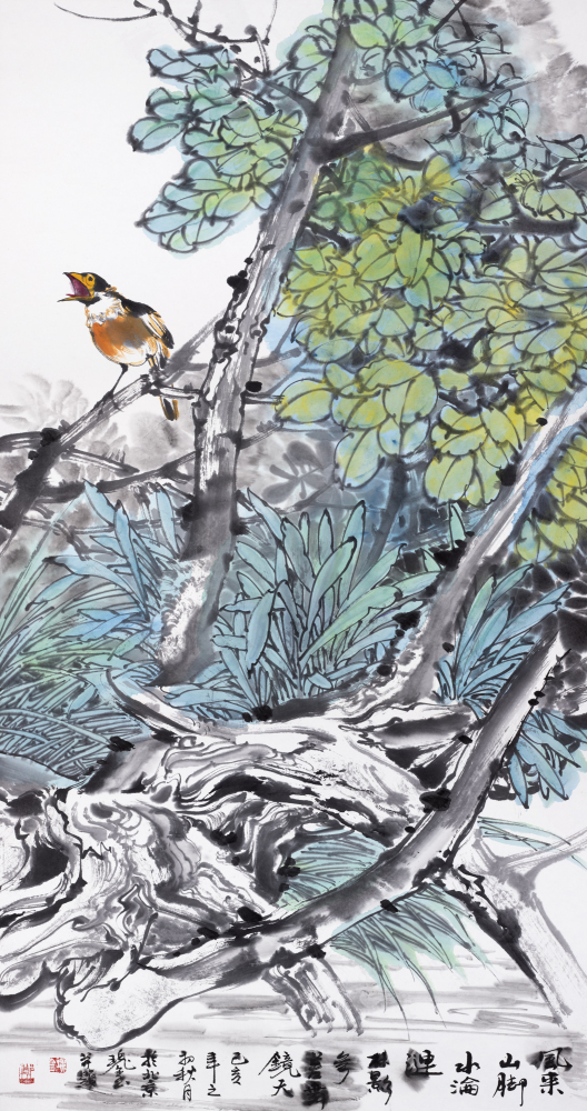 风来山脚水沦涟