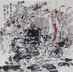 俯看流泉图
