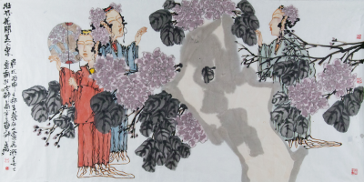 牡丹花开美人来