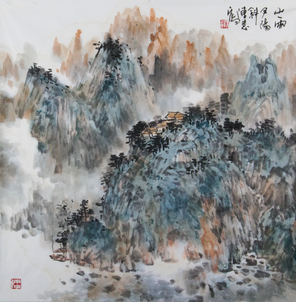 山雨夕阳斜