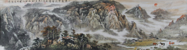 一抹朝霞洗尘雾